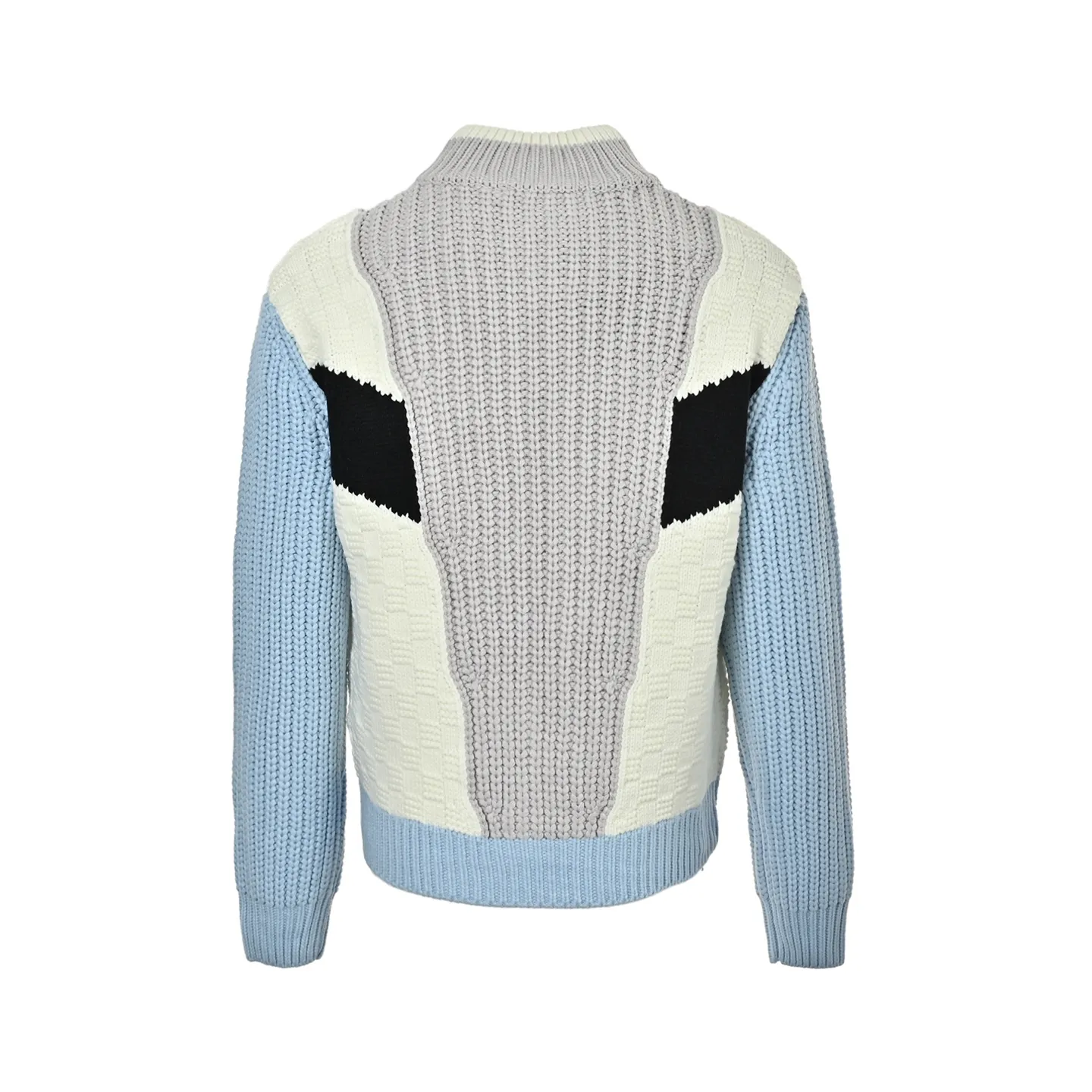 Louis Vuitton/Louis Vuitton embroidered logo contrast stitching knitted sweater jacket